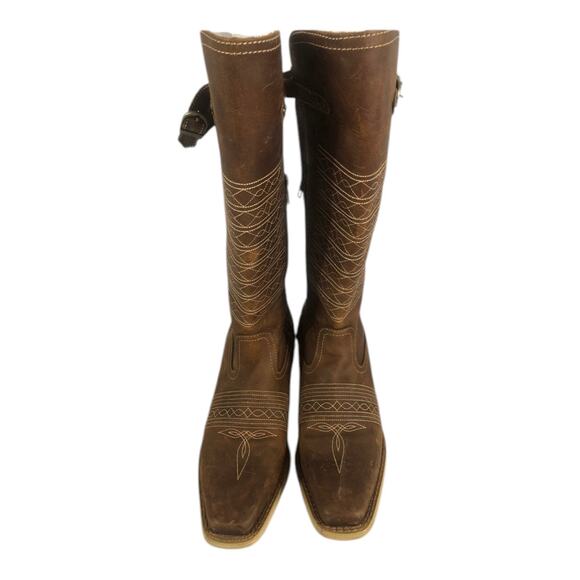 Durango Crush Women's Vintage Brown Belted Collar Western Boot DRD0203 size 8 - Picture 5 of 9